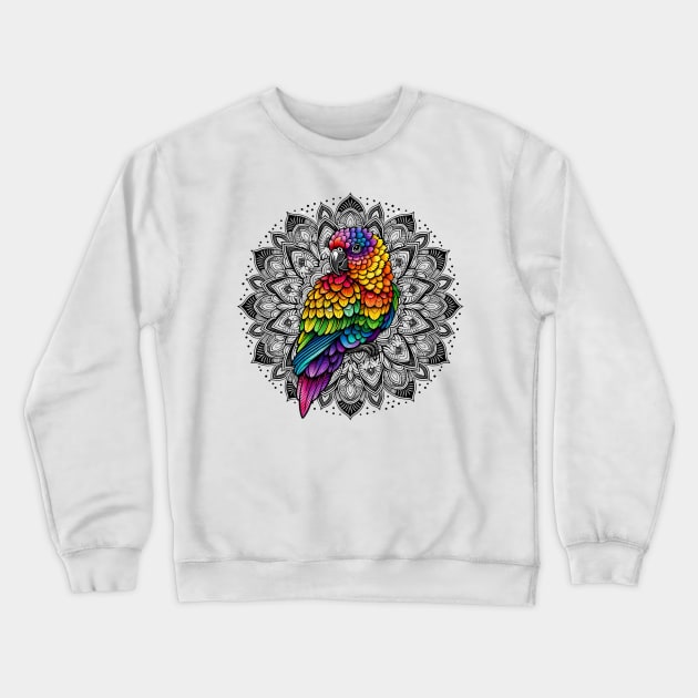 Colorful Lory Crewneck Sweatshirt by Sravudh Snidvongs